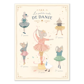 Affiche Souris 50x70cm - La petite école de danse