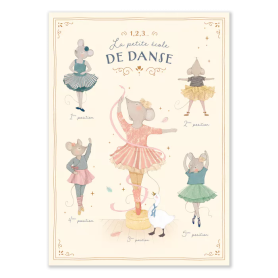 Poster Mouse 50x70cm - The little dancing school