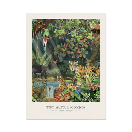 Exotic paradise poster 30x40cm - The moustaches