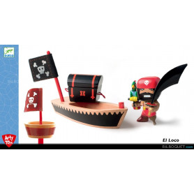 El Loco avec son canot & le trésor Arty toys pirates