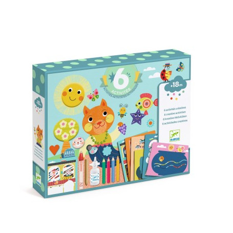 Set of 6 creative activities The cat and his friends
