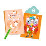 Set of 6 creative activities The cat and his friends