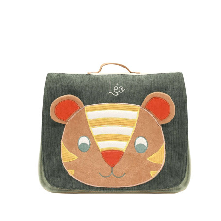 Tiger Schoolbag with embroidered first name