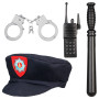 Policeman with handcuffs, telephone and cap - size 4-7 years