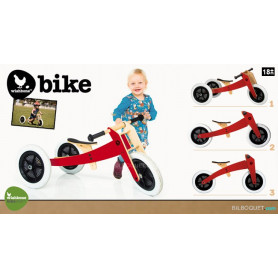 Draisienne Wishbone Bike 3-en-1 Rouge