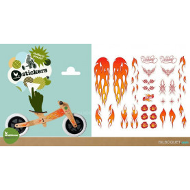 Stickers FLAMMES pour personnaliser le Wishbone Bike