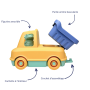 Truck Benne Yellow Recycled Plastic Toy", "Eco-responsible toy made in France".