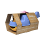 Hélicoptère Modulable Bleu en Plastique Recyclé, jouet 2-en-1 Hélicoptère et Bateau".