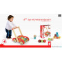 Chariot de marche en bois avec cubes ABC Buggy Tatoo