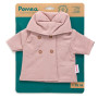 Pink Pomea hooded coat, winter clothing for dolls.