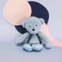 Ours 23 cm Bleu – Le doudou parfait pour des câlins tout doux !