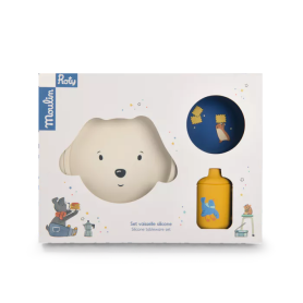 Silicone baby crockery set - Plate, bowl, cup - Puce et Pilou