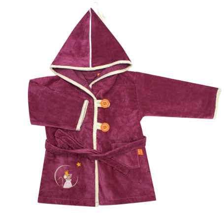 Dressing gown 4/6 years Souris framboise - L'oiseau bateau