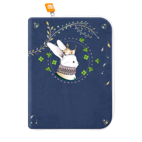 Rabbit crowned health booklet cover - L'oiseau bateau