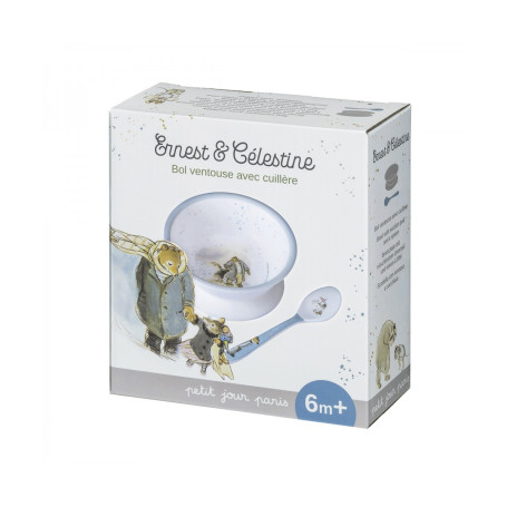 Bol ventouse avec cuillère - Ernest & Célestine