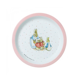 Pink baby plate Ø18cm - Peter Rabbit