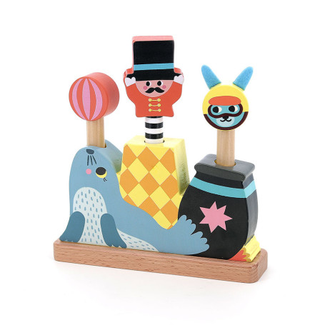 Pop-up en bois "Circus" de Michelle Carlslund - Vilac