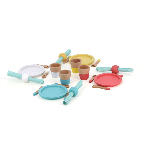 Wooden lunch set for kids | Educational pretend play toy - Vilac