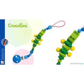Attache-tétine Crocolini en bois