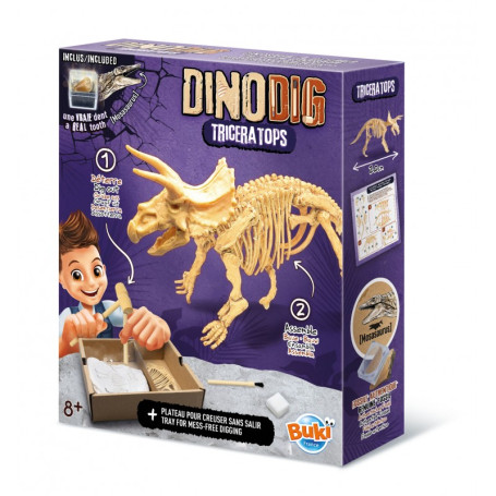Dino Dig Triceratops Buki – Squelette à déterrer