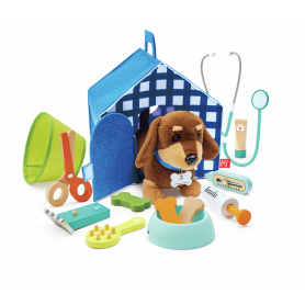Kit du petit vétérinaire Hape – Jouet d’imitation et chiot interactif