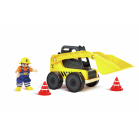 Hape Wooden Bulldozer – Realistic construction vehicle toy
