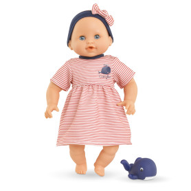 Poupon Bébé Bain Calypso – Corolle 30 cm avec baleine cracheuse d’eau