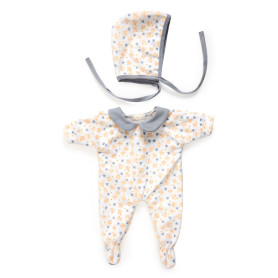 Paloma – Velour Pyjamas and Bonnet for 28–34 cm dolls
