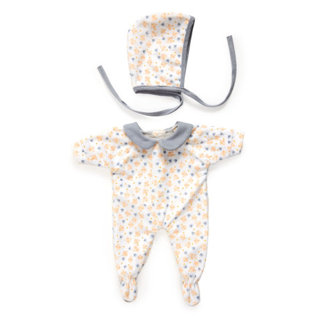 Paloma – Velour Pyjamas and Bonnet for 28–34 cm dolls