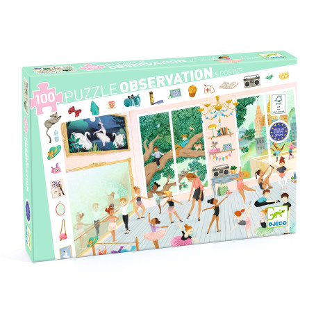L'école de danse – Puzzle observation Djeco 100 pièces dès 5 ans