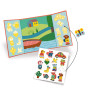 Animals – Djeco Reusable Thick Stickers Set with Fold-Out Play Scene