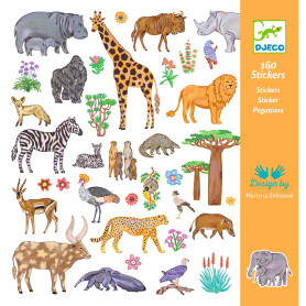 Stickers Kenya – 160 African Animal Stickers by Djeco