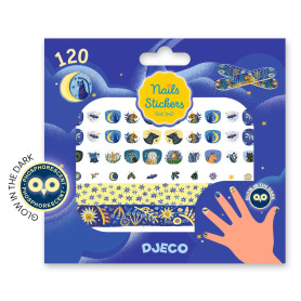Moonlight Shine – Djeco Nail Stickers – 120 Phosphorescent Designs