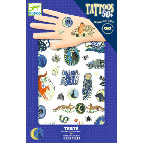 Reflets de nuit – Glow-in-the-Dark Temporary Tattoos for Kids by Djeco