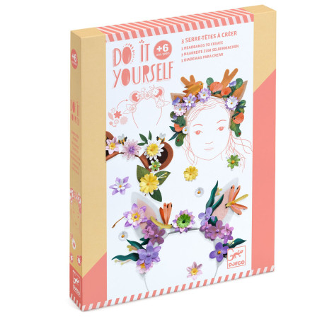 DIY Kit – Flower Friends – Create 3 Animal Headbands – Djeco