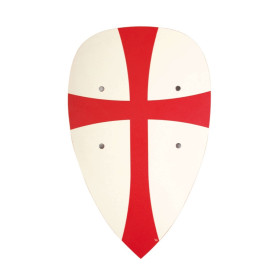 Kids’ Templar Shield 30x50 cm – Red Cross on White