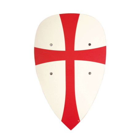Kids’ Templar Shield 30x50 cm – Red Cross on White