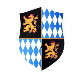 Ludwig Kids Shield 33x45 cm – Black and Blue Heraldic Crest