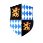 Ludwig Kids Shield 33x45 cm – Black and Blue Heraldic Crest