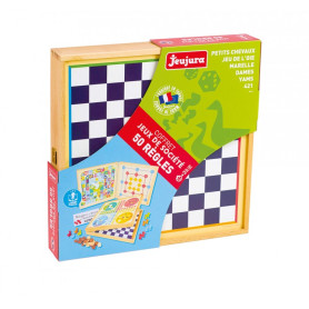 Coffret de jeux classiques en bois - 50 règles incluses