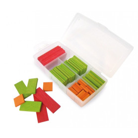 Boîte de 50 jetons en bois – Accessoire pour jeux de société