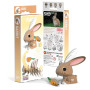 EUGY 3D Rabbit – Eco-Friendly Cardboard Model Kit for Ages 6+