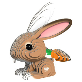 EUGY 3D Rabbit – Eco-Friendly Cardboard Model Kit for Ages 6+