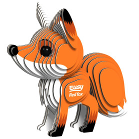 EUGY 3D Red Fox – Eco-Friendly Cardboard Model Kit for Ages 6+