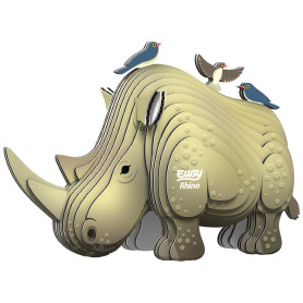 EUGY 3D Rhinoceros – Eco-Friendly Cardboard Model Kit for Ages 6+