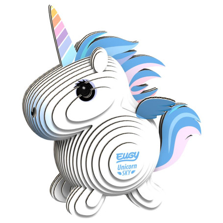 EUGY 3D Sky Unicorn – Eco-Friendly Cardboard Model Kit for Ages 6+