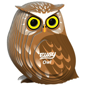 EUGY 3D Owl – Eco-Friendly Cardboard Model Kit for Ages 6+