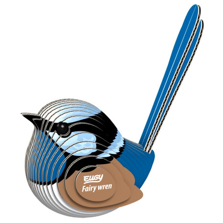 EUGY 3D Superb Fairywren – Eco-Friendly Cardboard Model Kit