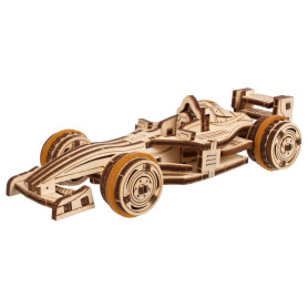 UGEARS Compact Racer – Wooden Racing Car Model Kit – 90 Pieces