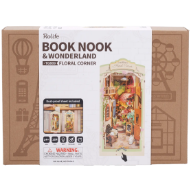 Robotime Booknook Floral Corner – DIY Light-Up Bookend Kit